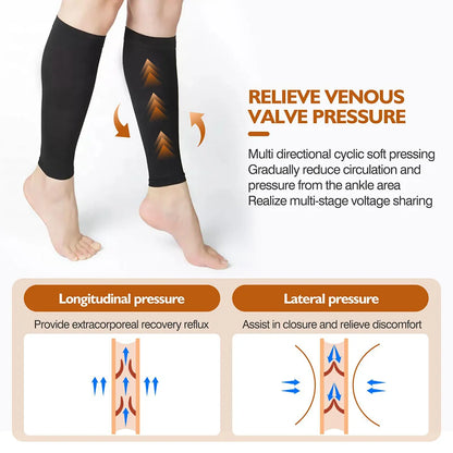 1Pair Calf Compression Sleeves Running Leg Compression Sleeve 20-30Mmhg Compression Socks for Shin Splint for Men Women